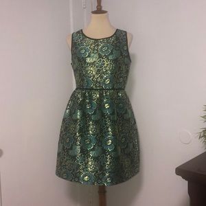 Xhileratiom Metallic Floral Dress